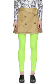 Junya Watanabe - Beige Pleated Trench Skirt