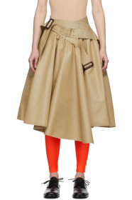 Junya Watanabe - Beige Voluminous Trench Skirt