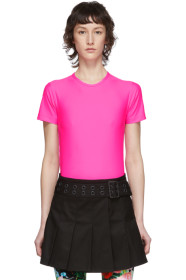 Junya Watanabe - Pink Nylon Tricot T-Shirt