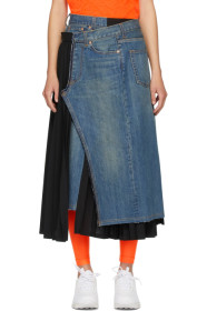Junya Watanabe - Indigo Denim Pleats Skirt