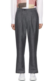 Junya Watanabe - Grey Wool Pleated Trousers