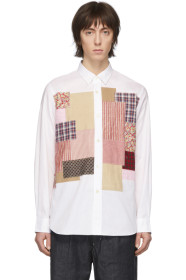Junya Watanabe - 白色 Multi Fabric Mix 衬衫