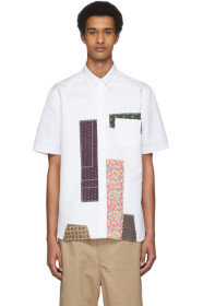 Junya Watanabe - 白色 Multi Patchwork 短袖衬衫