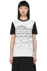 Lanvin - White & Black Babar Edition Illustrated Hut T-Shirt