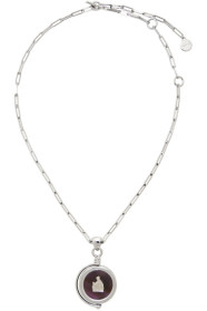 Lanvin - Silver & Purple Amethyste Stone Pendant Necklace