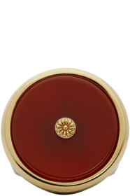 Lanvin - Red & Gold Enamel Agathe Signet Ring