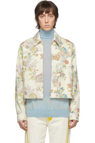 Lanvin - 灰白色 Fairy Print 牛仔夹克