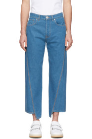 Lanvin - 蓝色 Twisted Seam 牛仔裤
