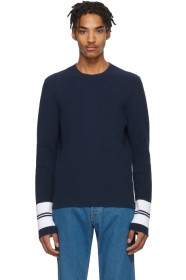 Lanvin - Pull en tissu éponge bleu