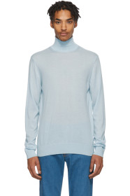 Lanvin - Col roulé en cachemire bleu