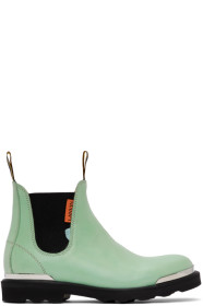 Lanvin - Green Calfskin Chelsea Boots