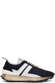 Lanvin - ネイビー & ホワイト ランニング スニーカー