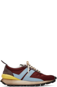 Lanvin - バーガンディ バンパー スニーカー