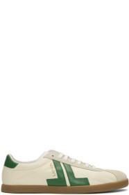 Lanvin - Baskets blanc cassé et vertes JL