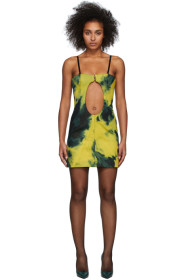 Mowalola - Indigo & Green Denim Xscape Dress