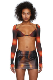Mowalola - Black & Red Night Bra