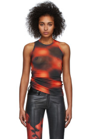 Mowalola - Black & Red Petrol Tank Top