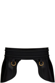 Alexander McQueen - ブラック レザー コルセット ベルト