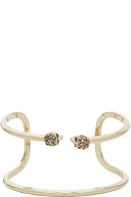 Alexander McQueen - Gold Thin Double Skull Bracelet