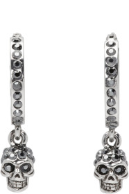 Alexander McQueen - Silver Mini Skull Hoop Earrings
