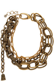 Alexander McQueen - ゴールド マルチ チェーン ネックレス