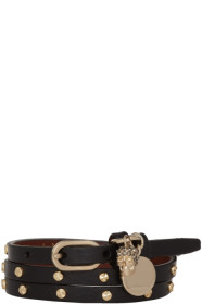 Alexander McQueen - Bracelet clouté noir Multi Wrap