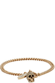 Alexander McQueen - Gold Skull Bracelet