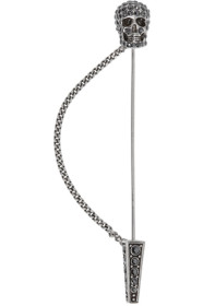 Alexander McQueen - Gunmetal Skull Pin Brooch