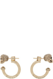 Alexander McQueen - Gold Small Skull Hoop Earrings