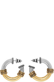 Alexander McQueen - Gold & Silver Small Hoop Earrings