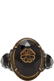 Alexander McQueen - Gold Signature Jeweled Ring