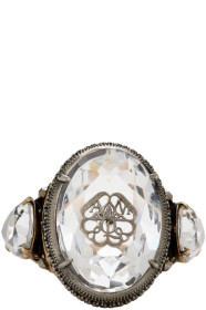 Alexander McQueen - Silver Signature Jeweled Ring