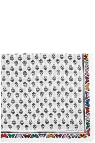 Alexander McQueen - White & Black Butterfly Biker Scarf