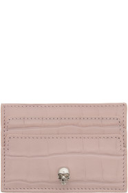 Alexander McQueen - Pink Croc Skull Card Holder