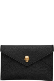 Alexander McQueen - Black Skull Envelope Card Holder