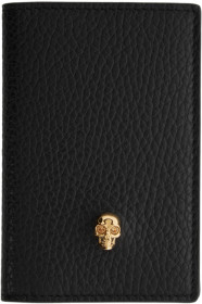 Alexander McQueen - 黑色骷髅双折卡包