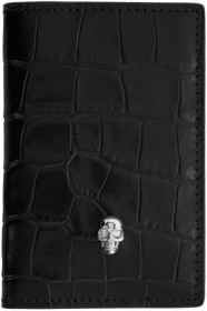 Alexander McQueen - Black Croc Pocket Organizer