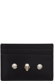 Alexander McQueen - 黑色 Skull & Stud 卡包