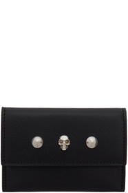 Alexander McQueen - 黑色 Skull & Stud 信封卡包