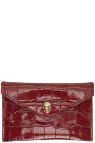 Alexander McQueen - レッド スカル エンベロープ カード ホルダー