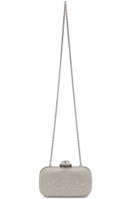 Alexander McQueen - シルバー クリスタル スパイダー ボックス クラッチ