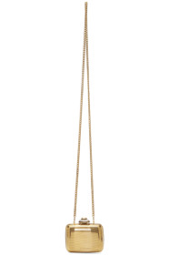 Alexander McQueen - Gold Metal Mini Clutch