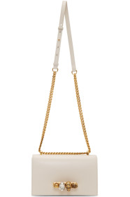 Alexander McQueen - Sac blanc cassé Jewelled