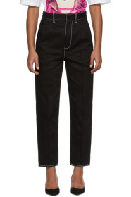 Alexander McQueen - Black Denim Pegleg Jeans