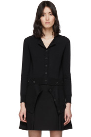 Alexander McQueen - Black Wool Button Bottom Cardigan