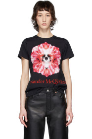 Alexander McQueen - Black Skull Flower T-Shirt