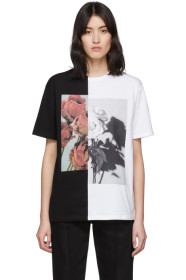 Alexander McQueen - White & Black Oversized Hybrid Floral T-Shirt