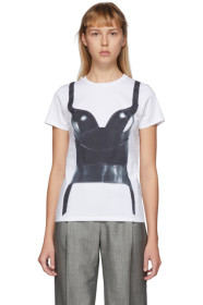 Alexander McQueen - ホワイト Trompe L'Oiel コルセット T シャツ