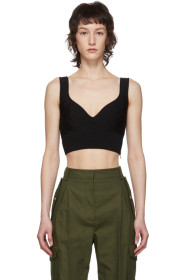 Alexander McQueen - Black Jacquard Floral Tank Top