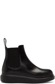 Alexander McQueen - Black Hybrid Chelsea Boots